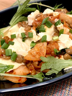 簡単あと一品!豆腐とキムチのサラダ-レシピのメイン写真