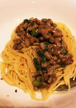 フライパン不要！簡単納豆パスタ(覚書)-レシピのメイン写真