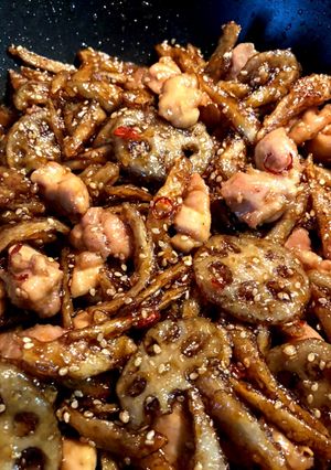 牛蒡と鶏肉の甘辛炒め-レシピのメイン写真