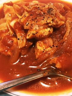 キャベツと鶏肉のトマト煮込み-レシピのメイン写真
