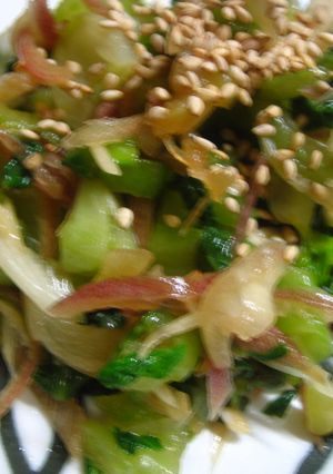 ♪青梗菜と茗荷の和え物♪-レシピのメイン写真