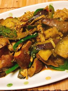 砂肝とナスのカレー炒め-レシピのメイン写真