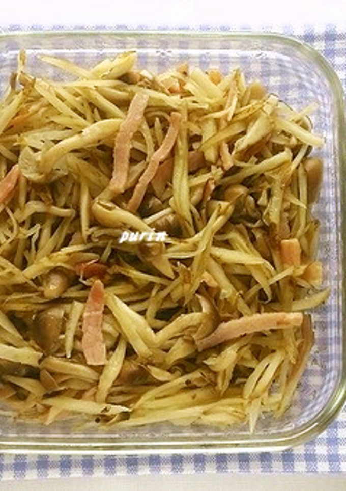 ごぼうとベーコンのコンソメ炒め-レシピのメイン写真