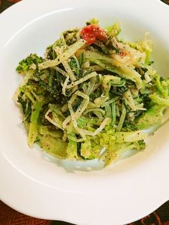 水菜・パスタ明太子サラダ-レシピのメイン写真