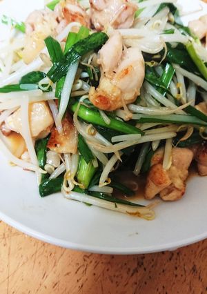 鶏肉でレバニラ風炒め-レシピのメイン写真
