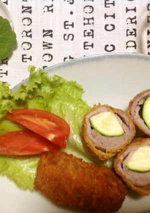 肉巻きズッキーニのフライ-レシピのメイン写真