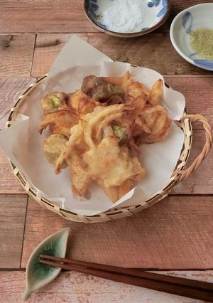 鶏胸肉と空豆のかき揚げ-レシピのメイン写真
