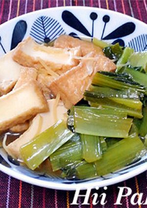 簡単!厚揚げと小松菜の煮びたし-レシピのメイン写真