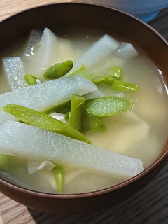 アスパラと大根味噌汁-レシピのメイン写真