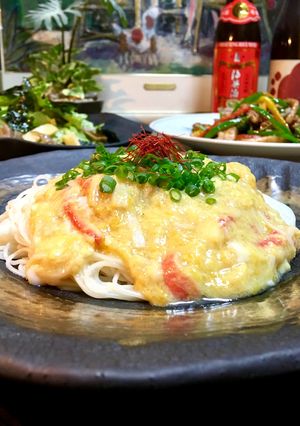 簡単アレンジ【海鮮カニ玉そうめん♡】-レシピのメイン写真