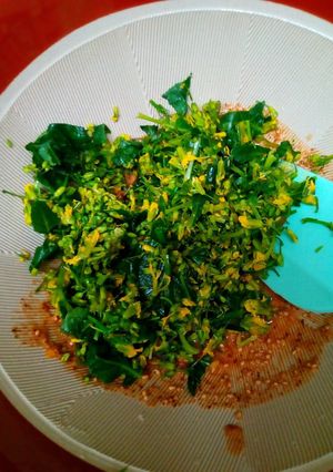黄色のお花の胡麻味噌合え-レシピのメイン写真