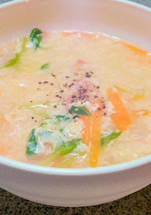 身体ぽかぽか☆ふわとろ卵スープ-レシピのメイン写真