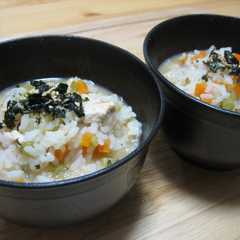 รูปของ 鶏ささみ雑炊
