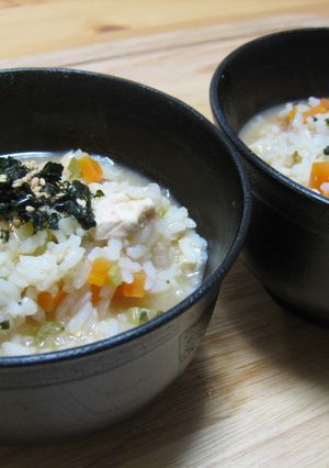 鶏ささみ雑炊-レシピのメイン写真