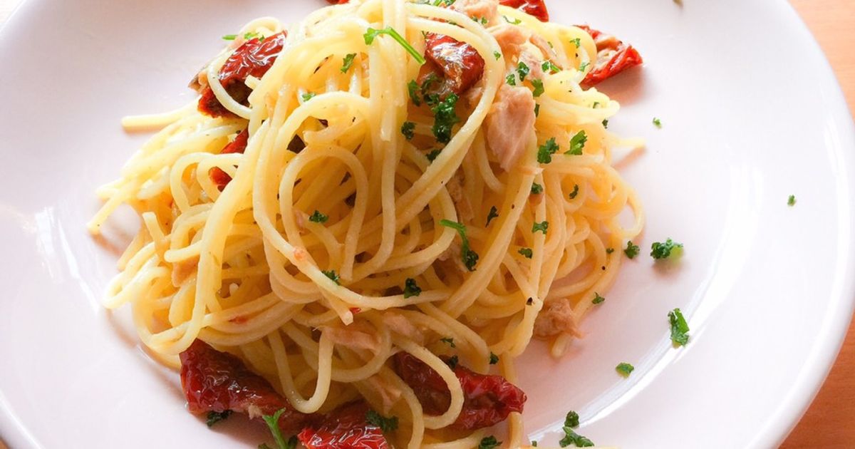 ドライトマトのペペロンチーノ by yukino24 【クックパッド】 簡単