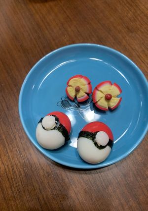 うずら卵のモンスターボール＆ハイビスカス-レシピのメイン写真