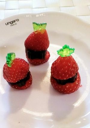 可愛いイチゴと羊羹のピンチョス-レシピのメイン写真