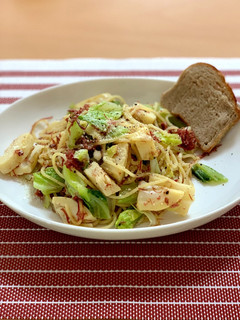 たけのこと春キャベツコンビーフのパスタ-レシピのメイン写真