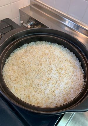 土鍋で米炊き-レシピのメイン写真