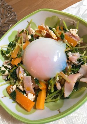 豆苗de野菜&豆腐ビビンバ-レシピのメイン写真