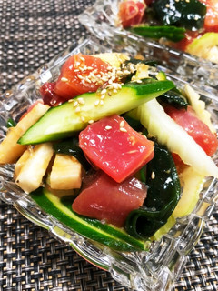 ごま油香る♫マグロのチョレギサラダ-レシピのメイン写真