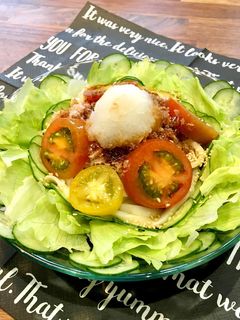 サバ缶で♪さっぱりヘルシーサラダうどん-レシピのメイン写真