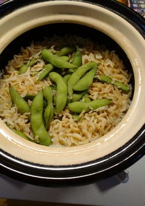 かまどさん！！桜エビと枝豆の炊き込み-レシピのメイン写真