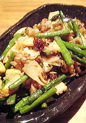たけのことアスパラの豚肉のお酢ネギ炒め-レシピのメイン写真