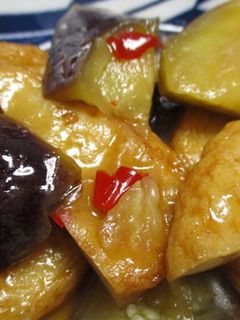 辛っウマっ♪茄子とさつま揚げの甘酢煮☆-レシピのメイン写真