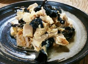 金針菜＆黒きくらげ&高野豆腐の卵とじ♪-レシピのメイン写真