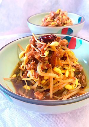 豆もやしのたけのこ肉味噌炒め-レシピのメイン写真