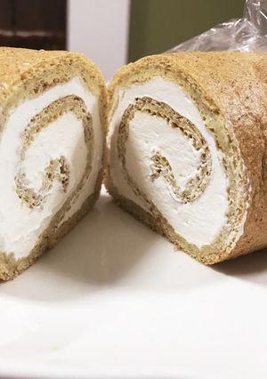 【糖質制限】ブランロールケーキ ふすま粉-レシピのメイン写真