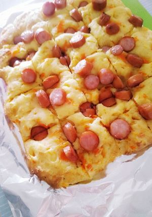 ウインナー入りトースターでホットケーキ-レシピのメイン写真