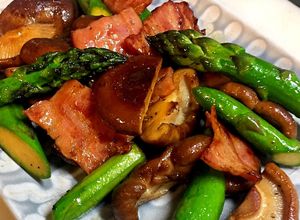 アスパラベーコン椎茸バター醤油炒め-レシピのメイン写真