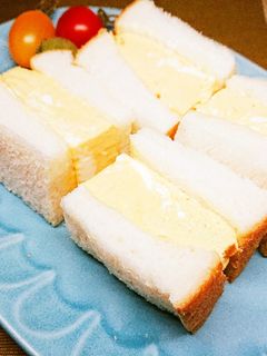 レンジDEふわふわ厚焼き玉子サンド♪-レシピのメイン写真