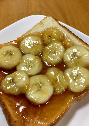 カフェ風☆キャラメルバナナトースト-レシピのメイン写真