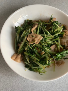 豚肉と水菜の炒めもの-レシピのメイン写真