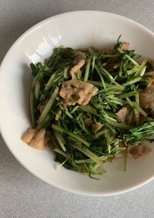 豚肉と水菜の炒めもの-レシピのメイン写真