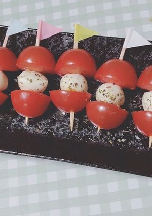 お弁当にも！盛り付けが可愛いカプレーゼ-レシピのメイン写真