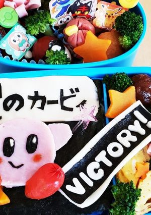 キャラ弁当　カービィ　ポケモン　スマブラ-レシピのメイン写真