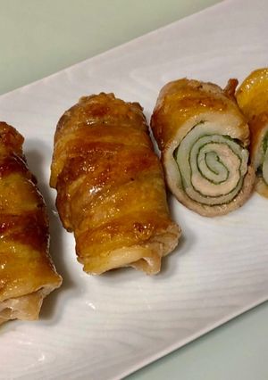 豚バラ大葉巻きのごま油めんつゆ焼き-レシピのメイン写真