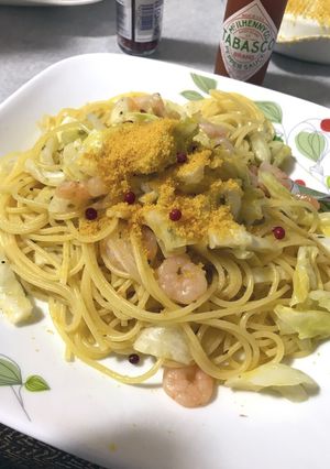 エビとキャベツのアーリオオーリオパスタ-レシピのメイン写真
