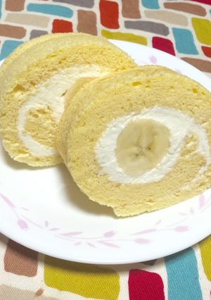 超簡単☆基本中の基本♫バナナロールケーキ-レシピのメイン写真
