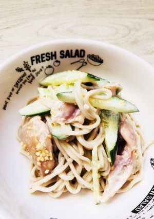 蕎麦と照焼きチキンでヘルシーサラダ麺☆-レシピのメイン写真