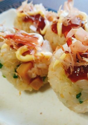 たこ焼き風♪おにぎり♡-レシピのメイン写真