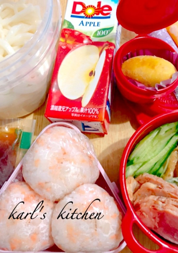 簡単きつねちくわ天ぷら冷やしうどん弁当-レシピのメイン写真