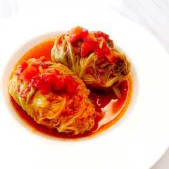 A picture of トマトスープロールキャベツ.