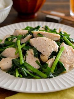 鶏肉とニラの液塩ガーリックバター炒め☀-レシピのメイン写真