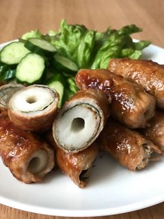 ちくわの豚ロール、さっぱり照り焼き-レシピのメイン写真