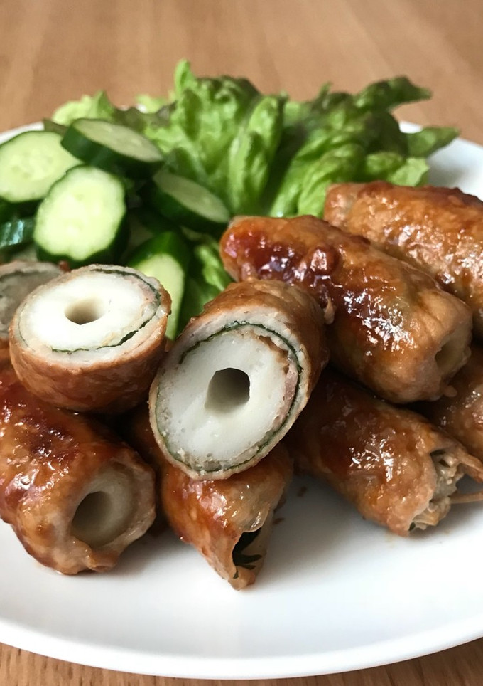 ちくわの豚ロール、さっぱり照り焼き-レシピのメイン写真